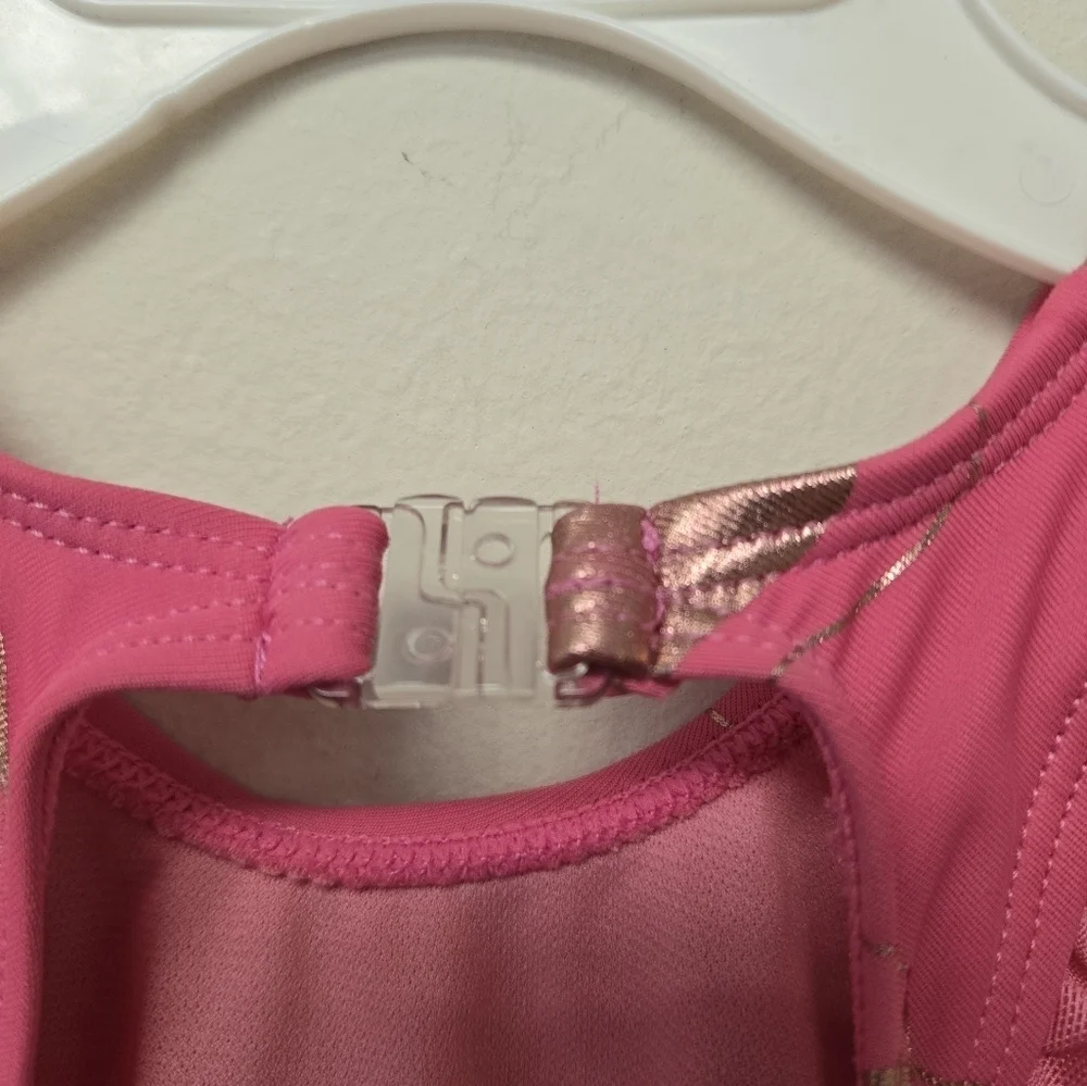 Appaman Calla One Piece Swimsuit Pink Rose Gold Hearts 7